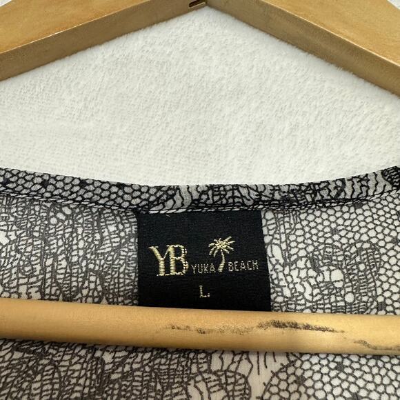 Yuka Beach Chiffon Large Bell Sleeve Coverup Dress Swim Pool Summer Sheer Sequin - Picture 5 of 10